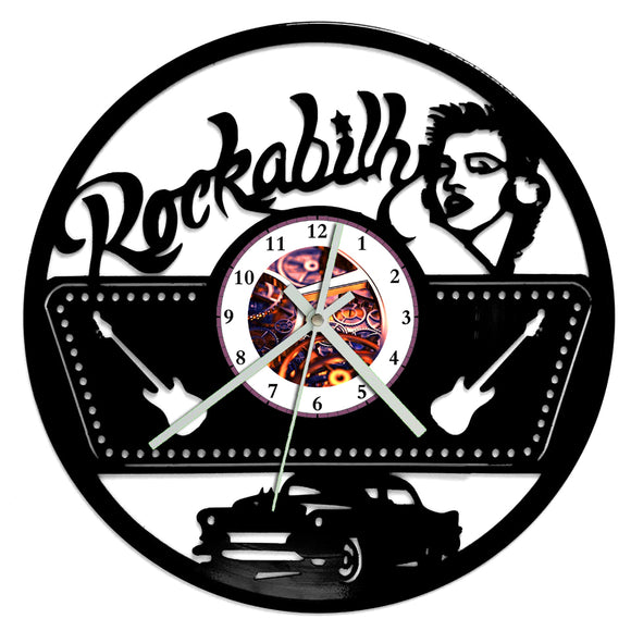Vinyl Record Clock - Rockabilly