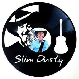 Vinyl Record Art with sticker - Slim Dusty