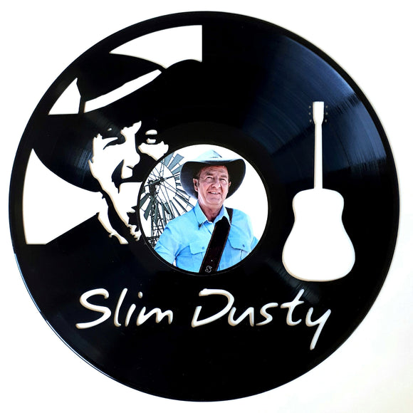 Vinyl Record Art with sticker - Slim Dusty