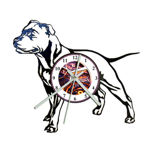 Vinyl Record Clock - Staffy