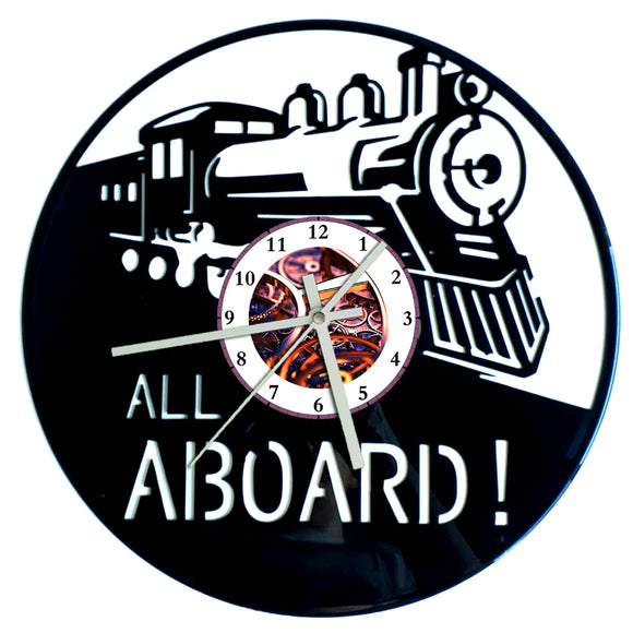Vinyl Record Clock - Steam Train