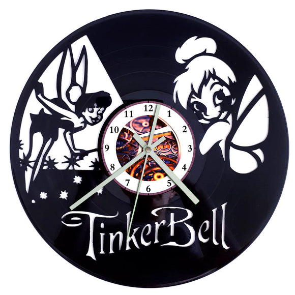Vinyl Record Clock - Tinkerbell