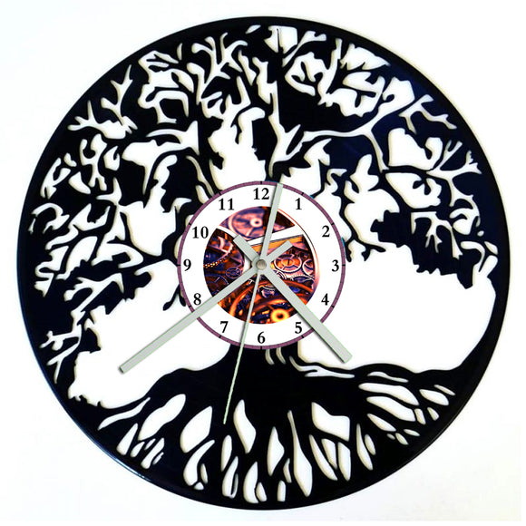 Vinyl Record Clock - Tree of Life