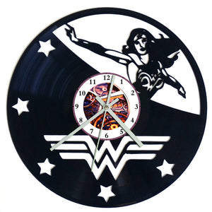 Vinyl Record Clock - Wonder Woman